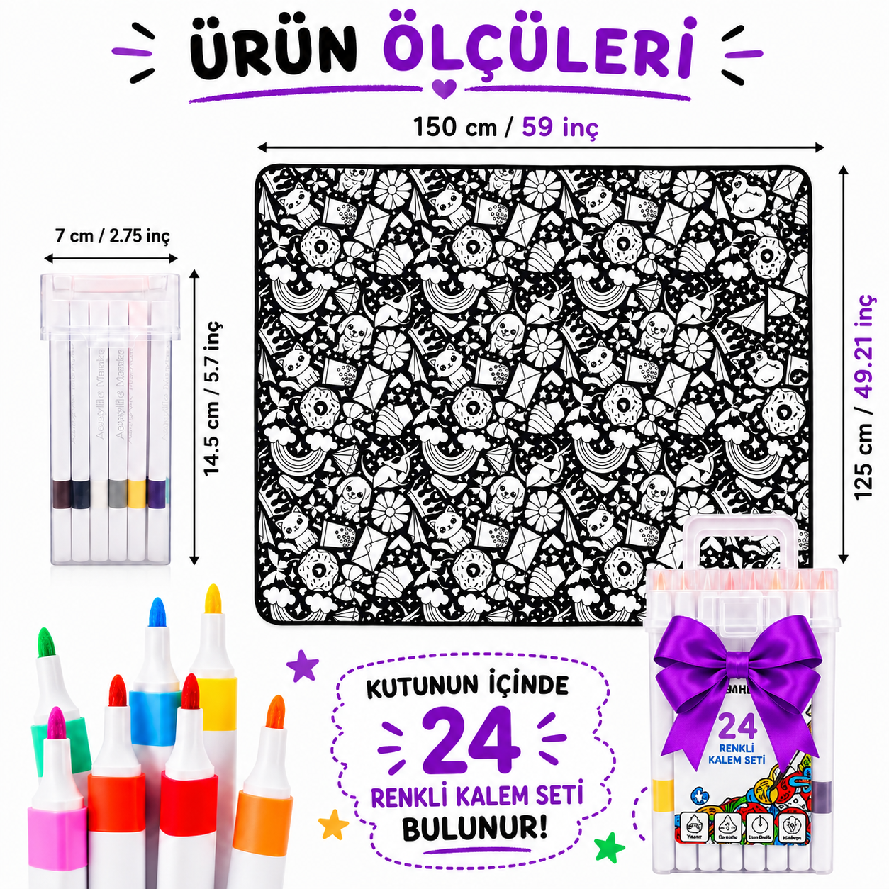 DreamPuff Renkli battaniye