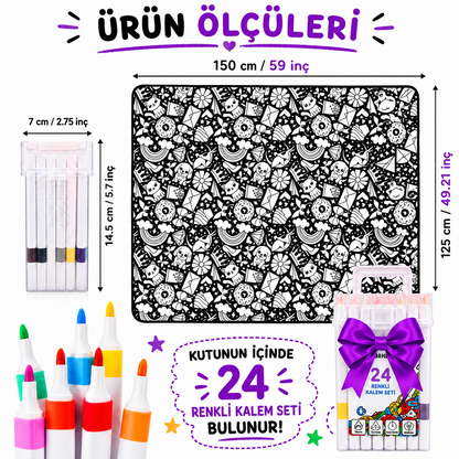 DreamPuff Renkli battaniye